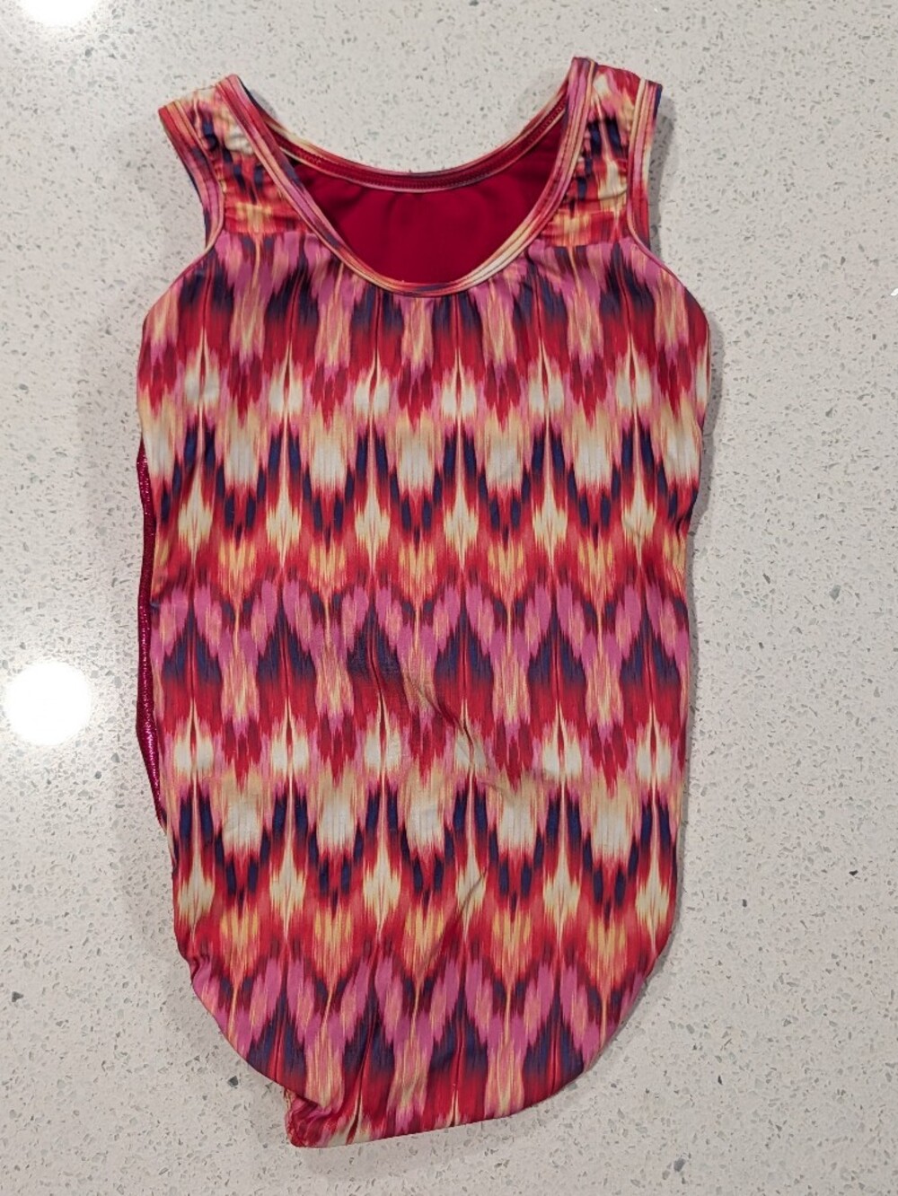 FLIPSIDE KBee Gymnastics Dance Leotard CXS Extra Small Mystique RASPBERRY ZigZag - Picture 4 of 4